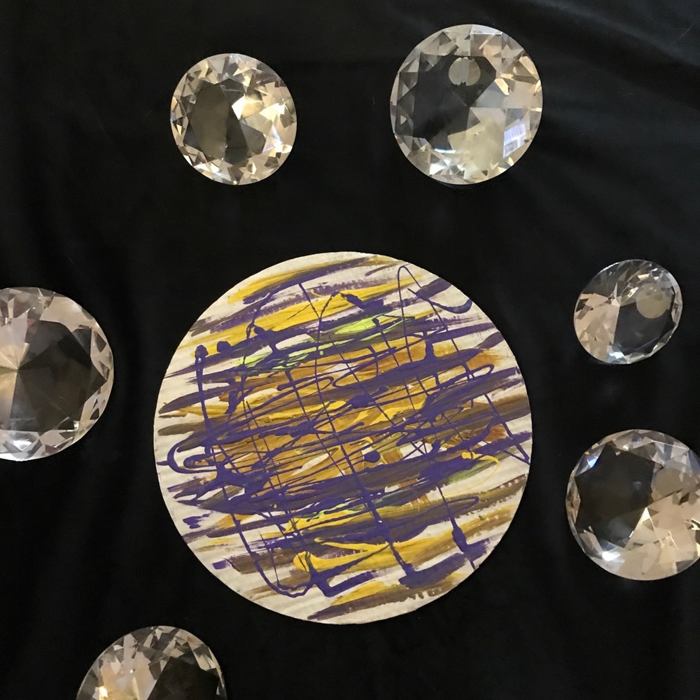 Colorful Abstract Hand Design & Hand Painted Plate - Picture 3 of 15